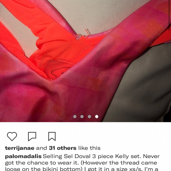 Sel doval 3 piece Kelly bikini set - Picture 3 of 3